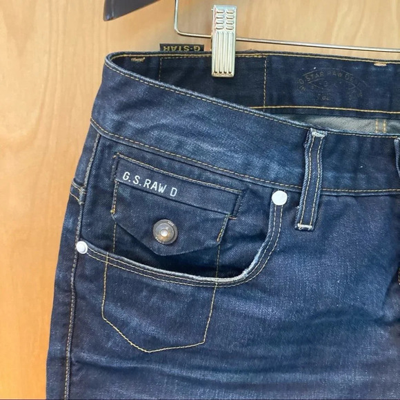 G-STAR RAW Sz 33 D 3301 Button fly 100%  cotton Jeans - Picture 3 of 15